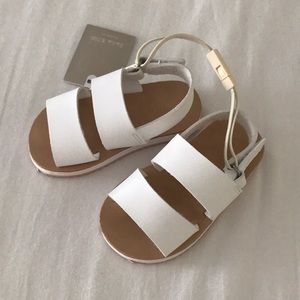 Brand new leather white Zara sandals 20 USA 4.5